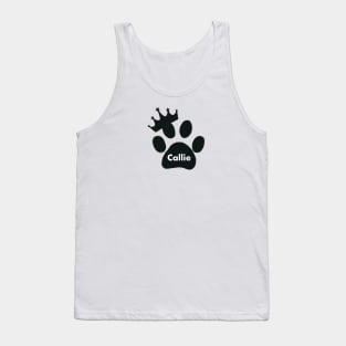 Callie cat name made of hand drawn paw prints Tank Top